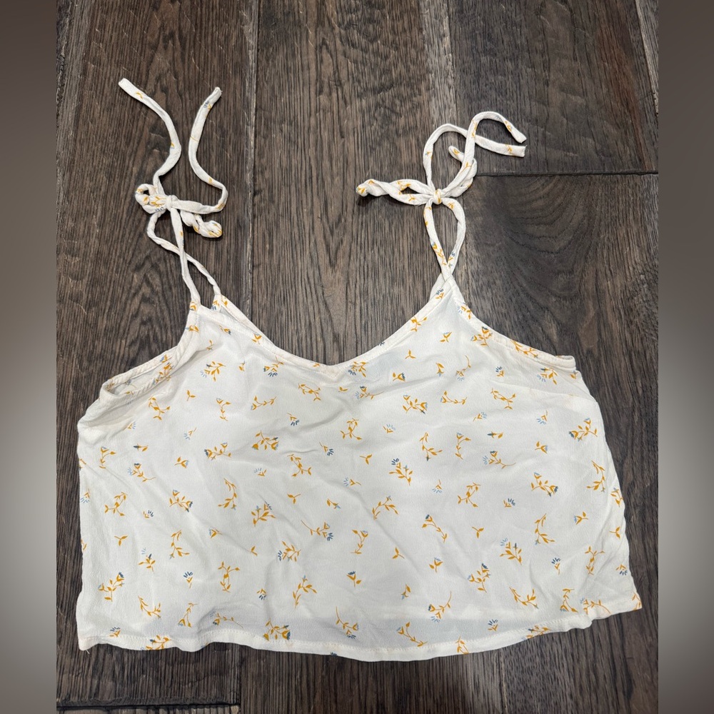 Floral White Crop Top